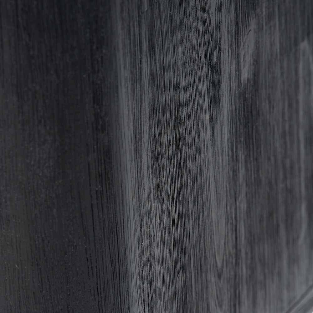 Fiji Black Acacia Wood and Natural Rattan Bedside Unit.