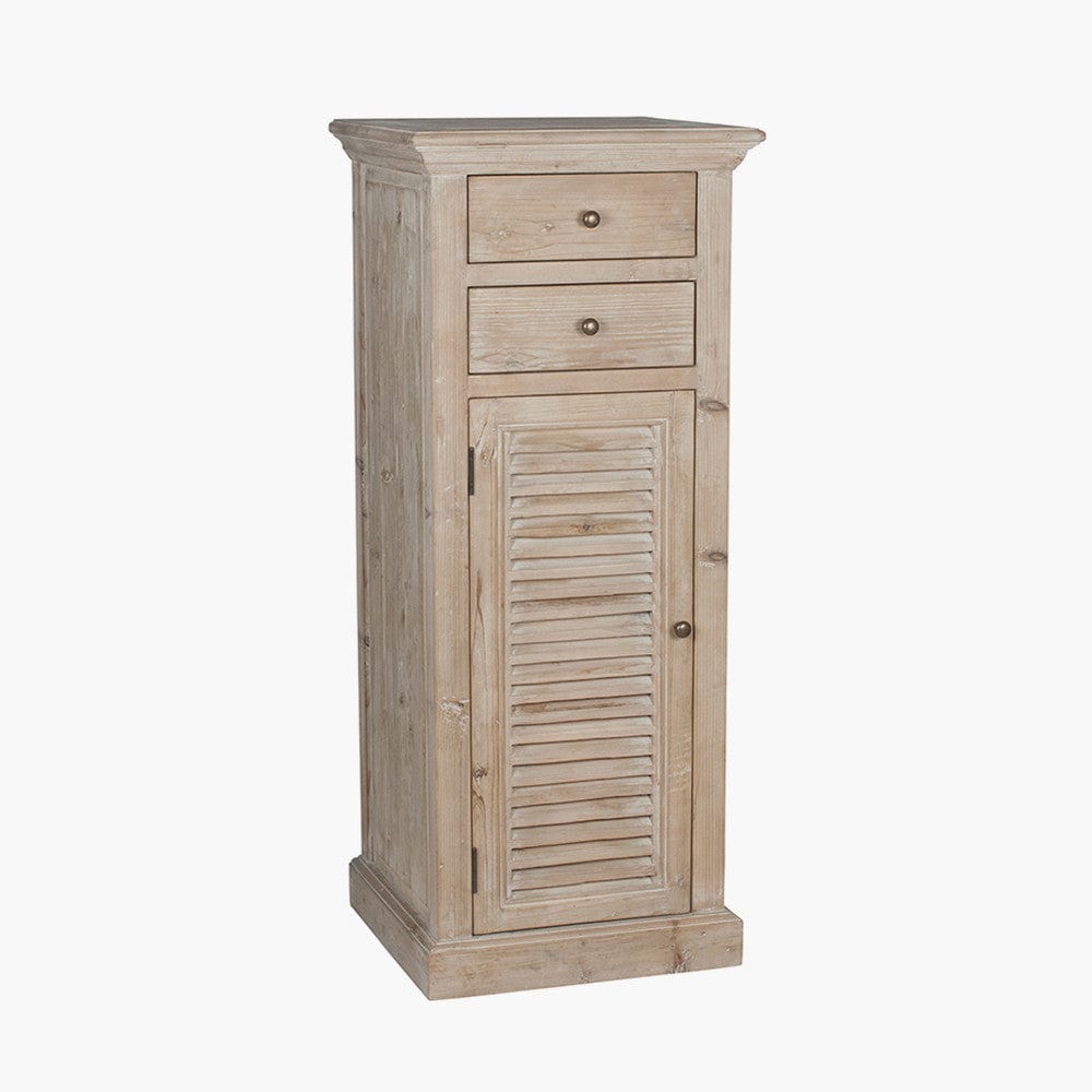 Geneva Natural Reclaimed Fir Wood 1 Door 2 Drawer Unit.