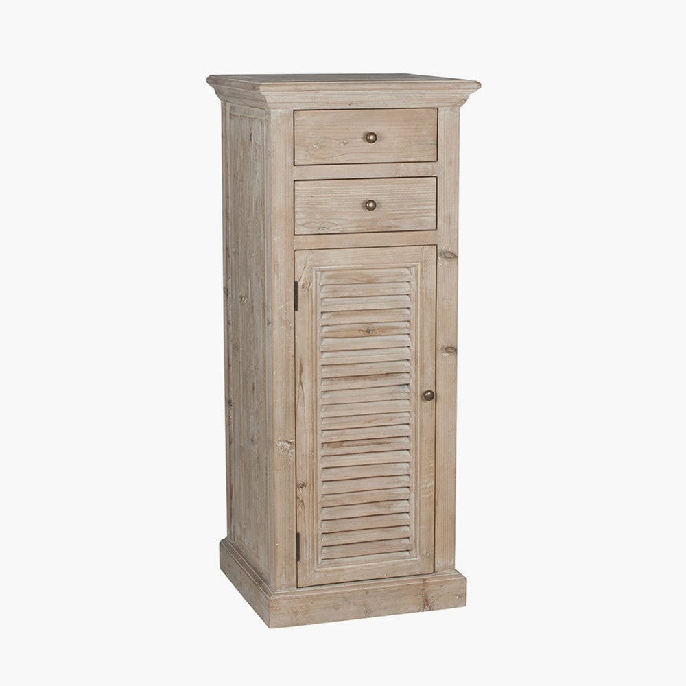 Pacific Lifestyle Sleeping Geneva Natural Reclaimed Fir Wood 1 Door 2 Drawer Unit House of Isabella UK