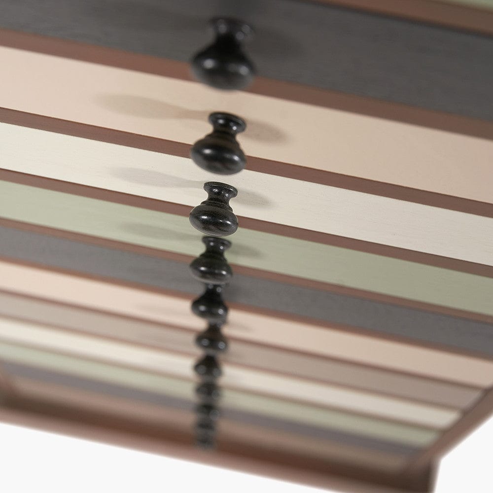 Loft Pine Wood Sage Multicoloured 13 Drawer Unit.