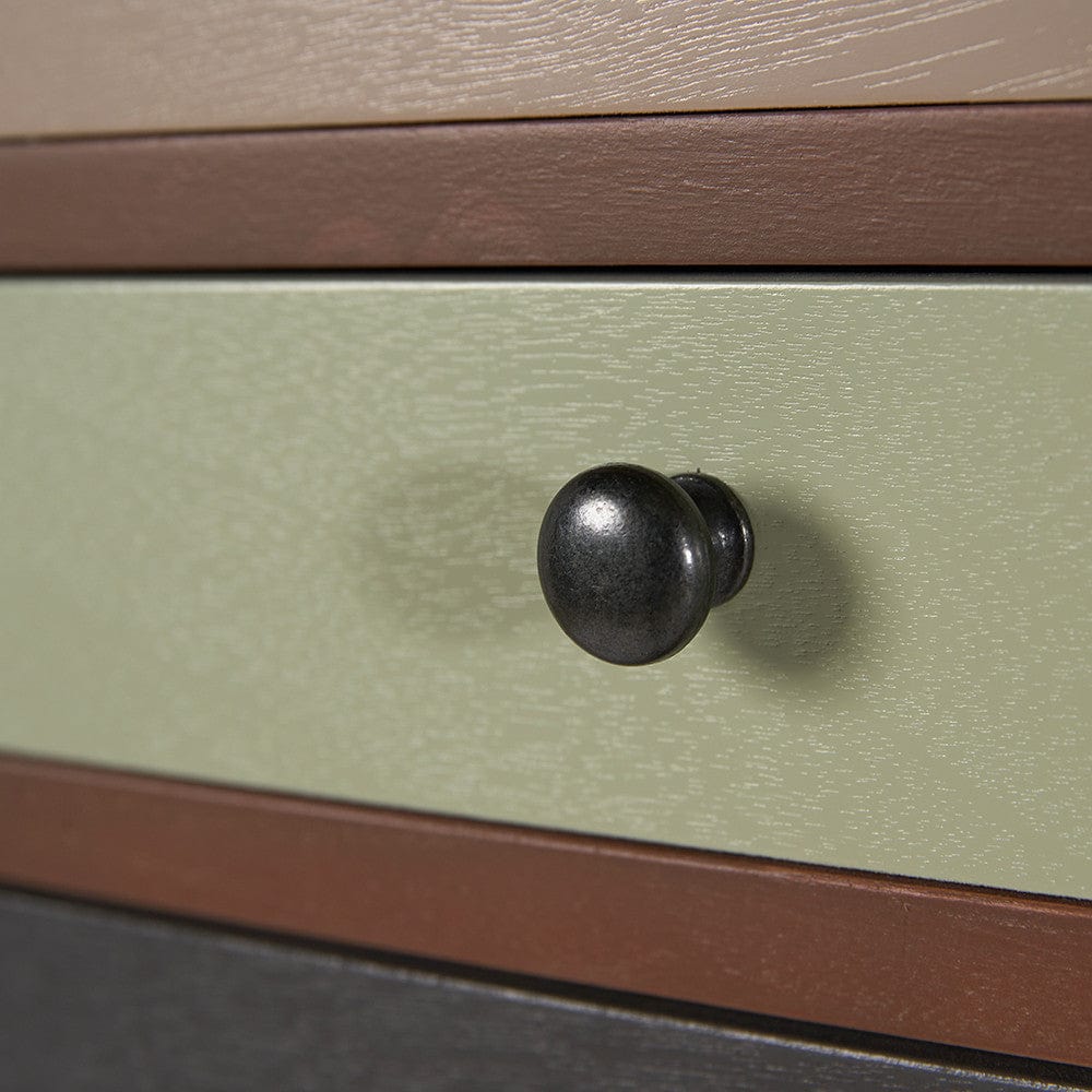 Loft Pine Wood Sage Multicoloured 13 Drawer Unit.