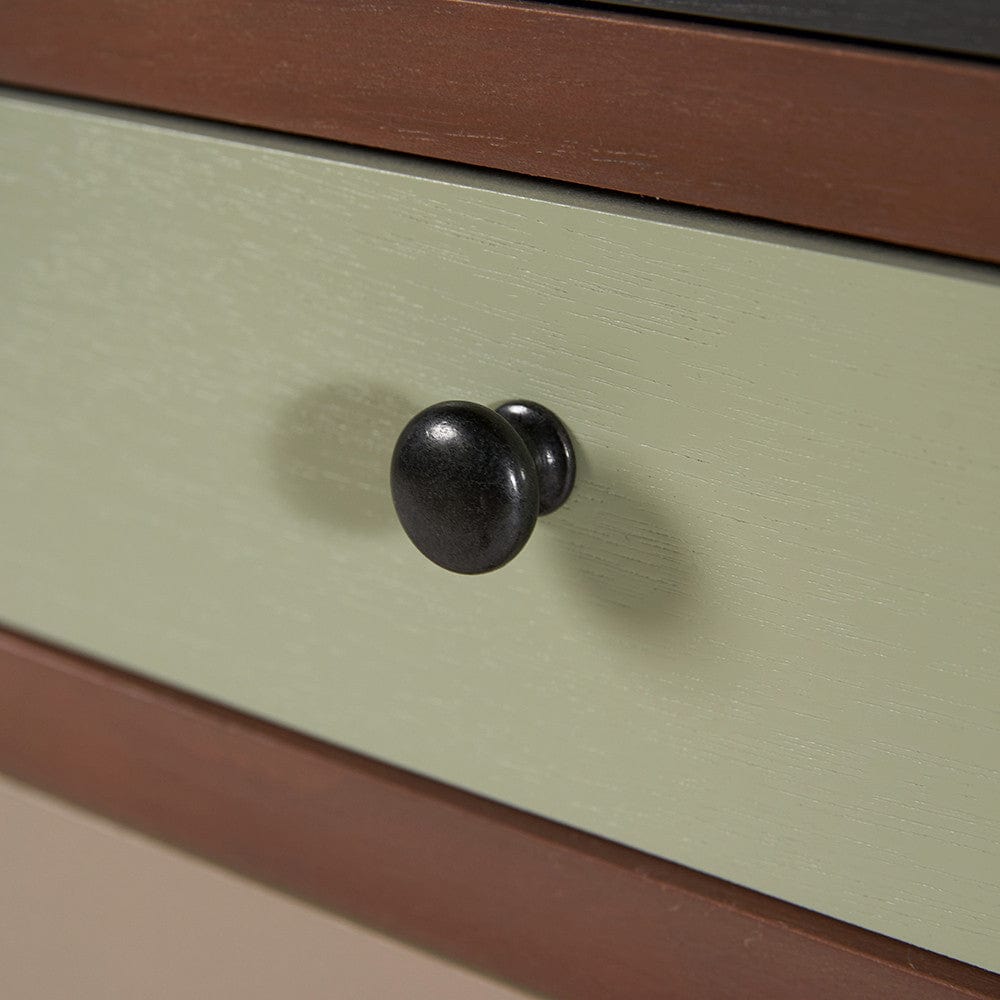 Loft Pine Wood Sage Multicoloured 6 Drawer Unit.
