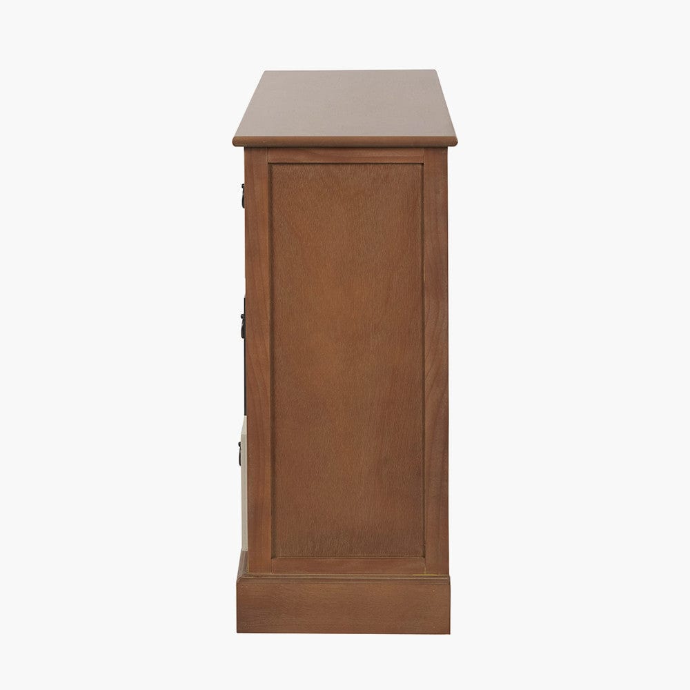 Loft Sage Multicoloured Pine Wood 4 Drawer Unit.