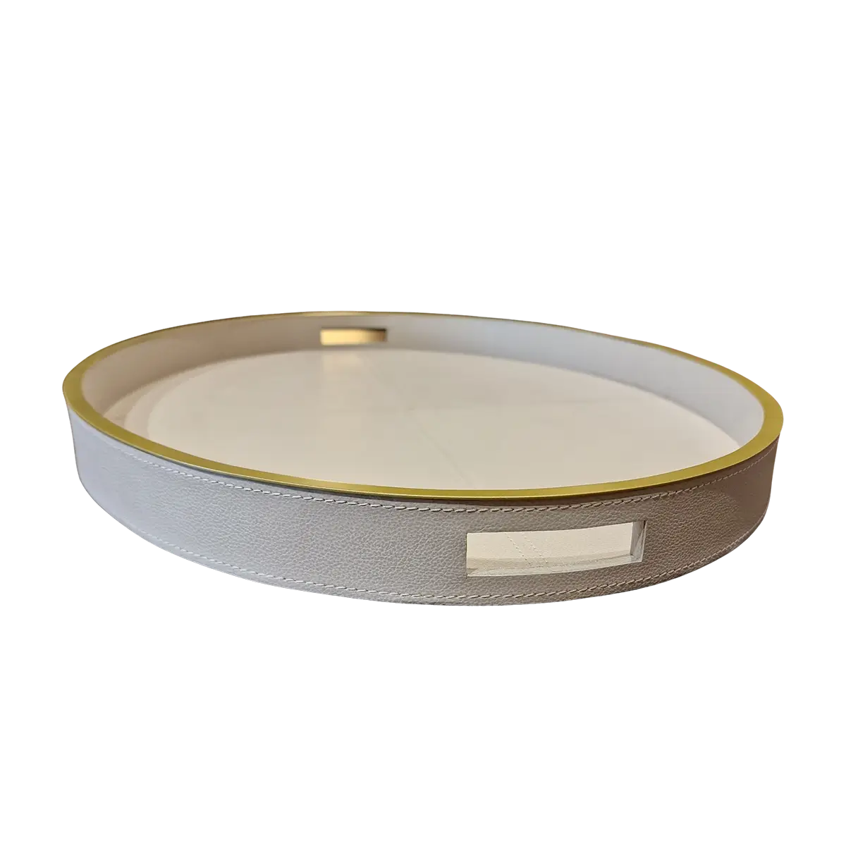 Paragon Oval Tray Pumice Leather