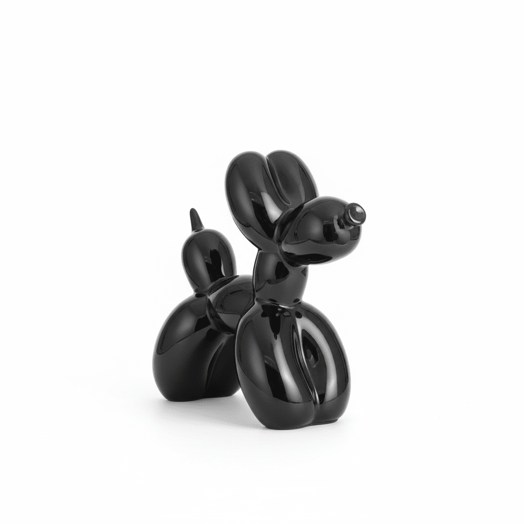 Patrice Black Standing Balloon Dog Ornament