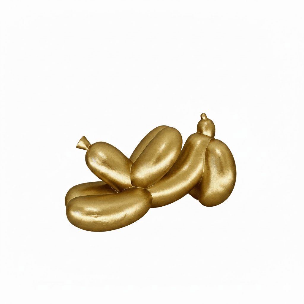 Patrice Gold Stretching Decorative Balloon Dog Ornament