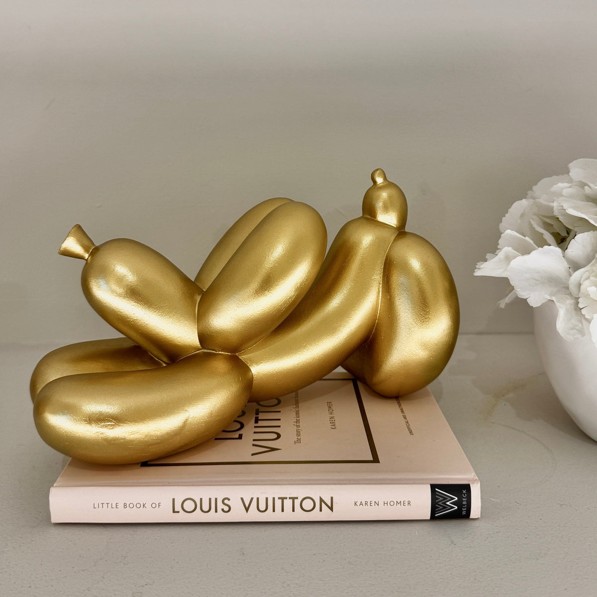 Patrice Gold Stretching Decorative Balloon Dog Ornament