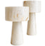 Graham Pedestal Bowl in White Jade Marble - Large