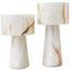Graham Pedestal Bowl in White Jade Marble - Large