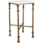 Penelope Square Side Table in White Marble