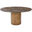 Perch Burl Round Dining Table with Marble Top - 152cm