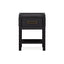 Soho Black Oak Veneer 1 Drawer Bedside Table