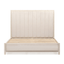 Soho Cream Velvet Bed with Cream Wood Frame