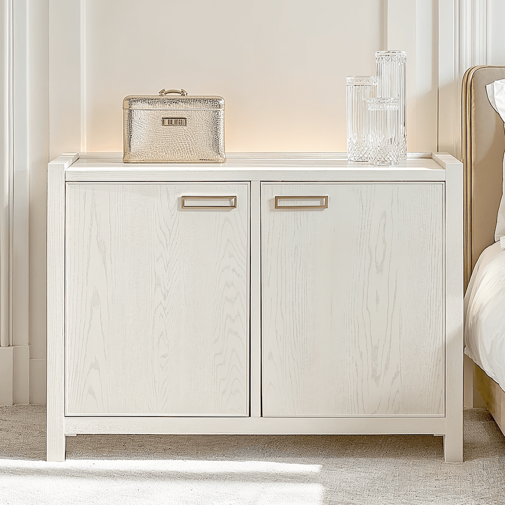 Soho Cream Oak Veneer 2 Door Sideboard
