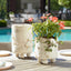 Quarried Stone Indoor-Outdoor Candleholders - Set of 2