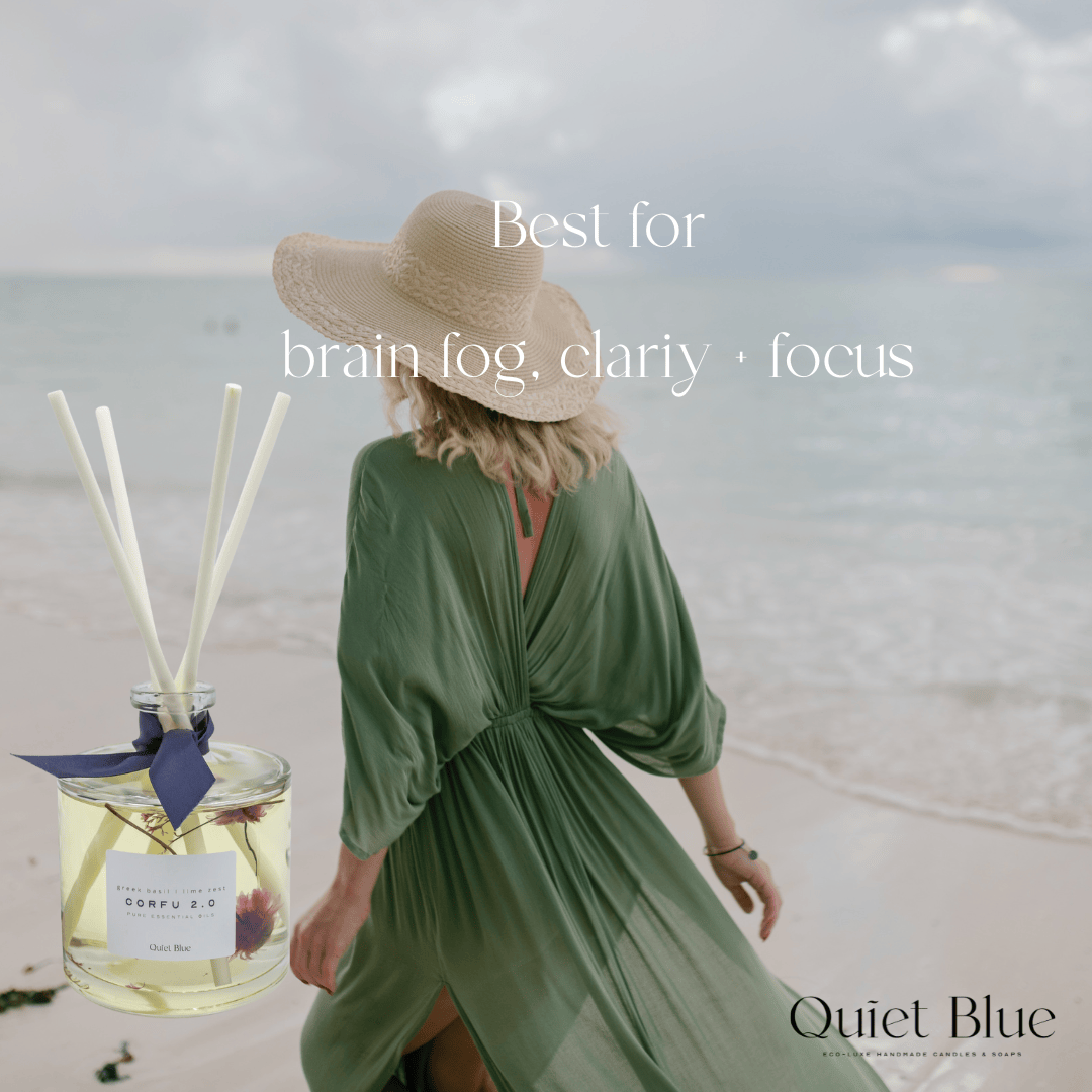 Quiet Blue Diffuser CORFU 2.0 Reed Diffuser House of Isabella UK