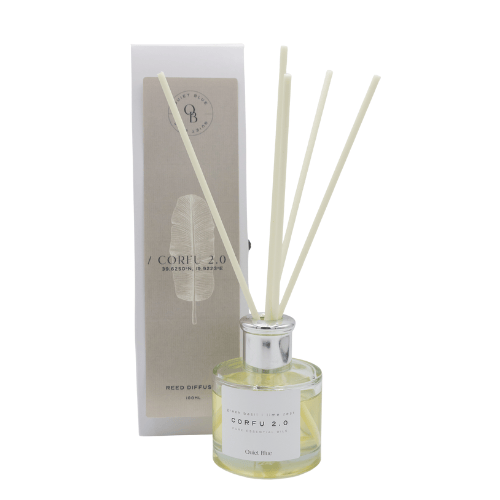 Quiet Blue Diffuser CORFU 2.0 Reed Diffuser House of Isabella UK