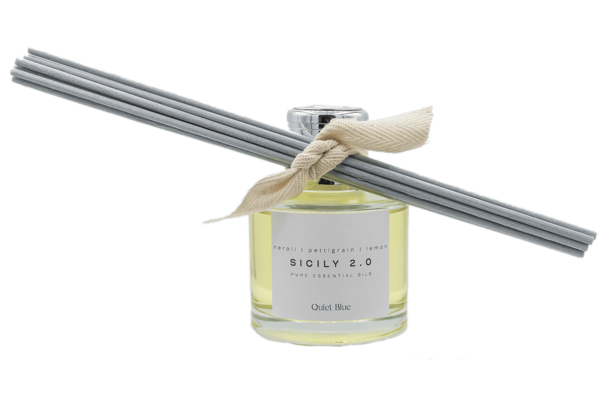 Quiet Blue Diffuser SICILY 2.0 Reed Diffuser House of Isabella UK