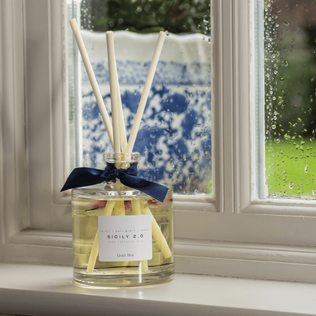 Quiet Blue Diffuser Sicily 2.0  XL Reed Diffuser House of Isabella UK