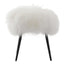 Keiichi Living Baaarb Stool in White Faux Sheepskin House of Isabella UK