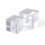 Cube Risers/Sculptures, Set of 2- Crystal