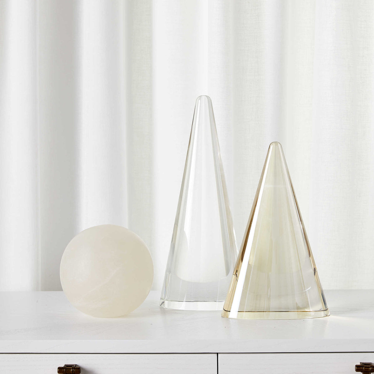 Apex Sculpture in Champagne Crystal