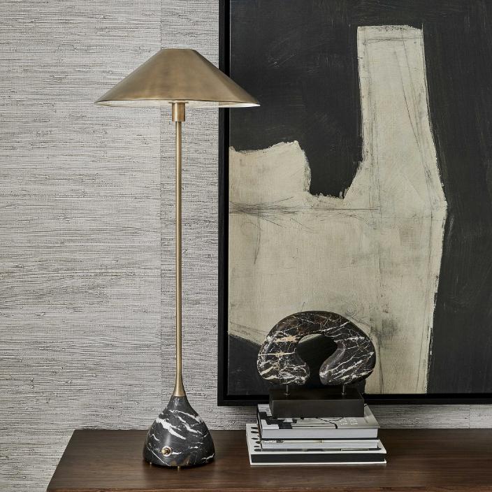 Modern Tunnel Vision Sculpture in Black Marble