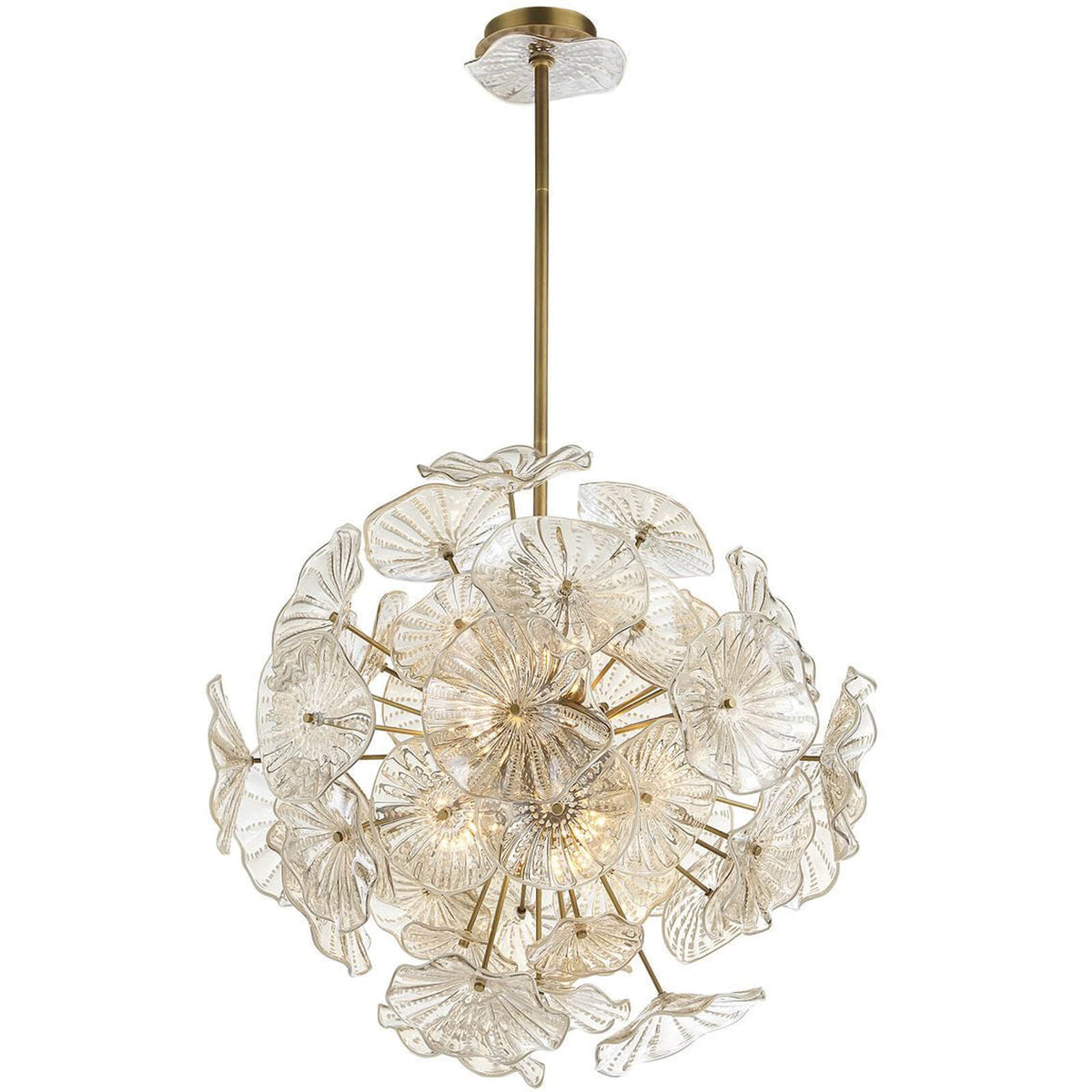 Champagne Lily Pads 9 Light Pendant