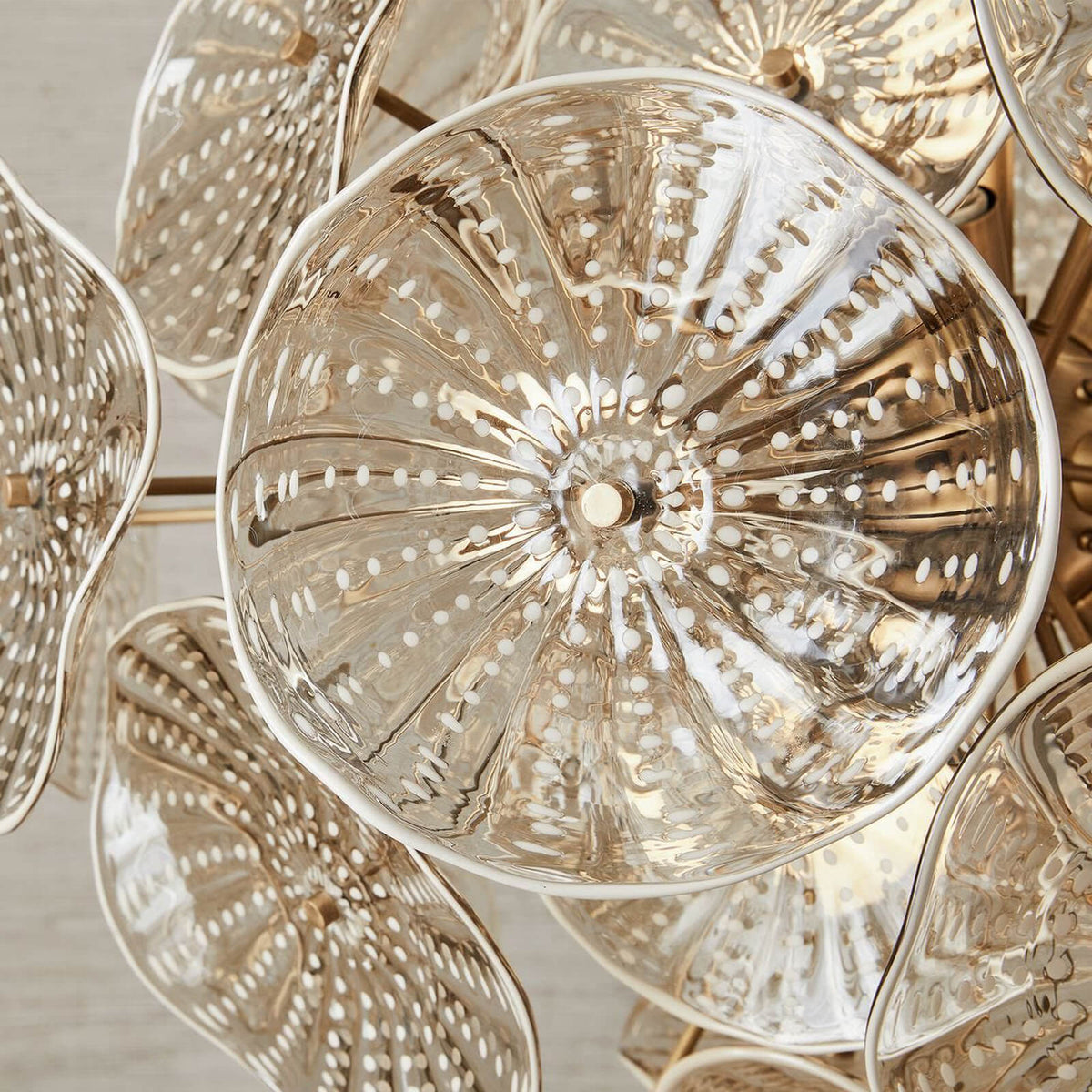 Champagne Lily Pads 9 Light Pendant