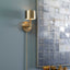 Knurl Wall Light - Brass
