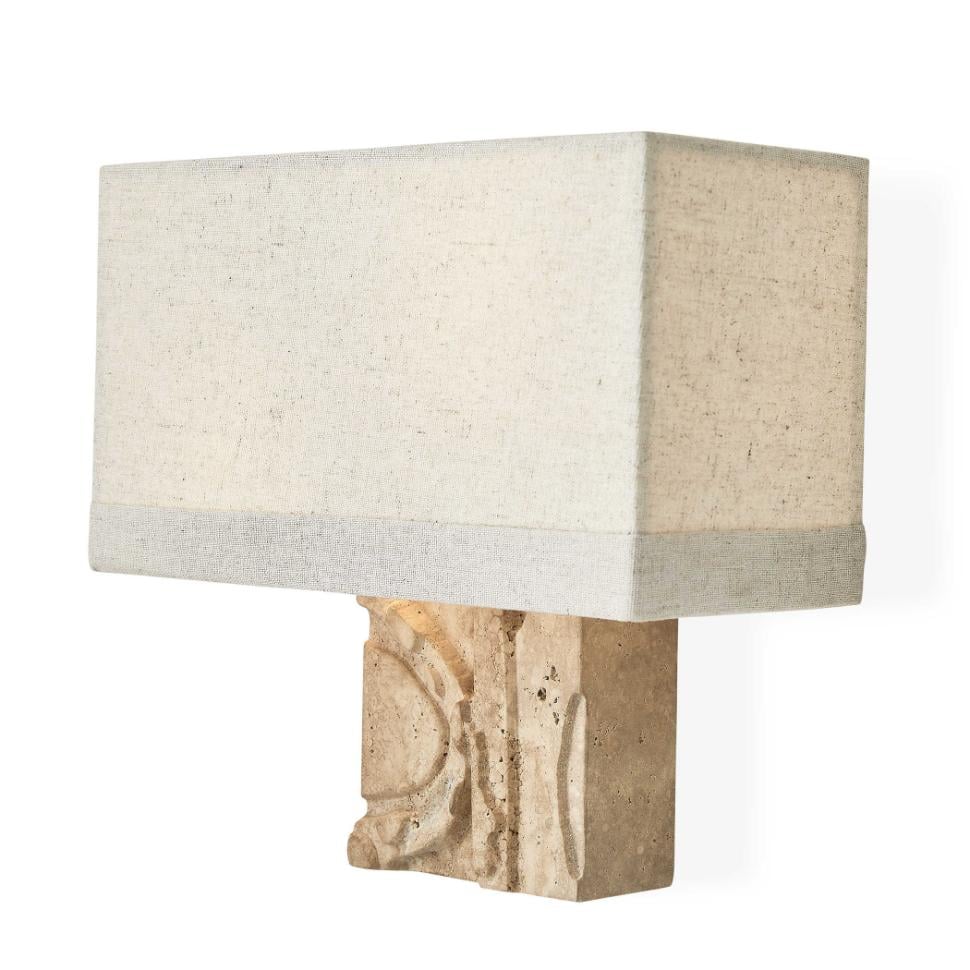 Icon Neutral Travertine Wall Light