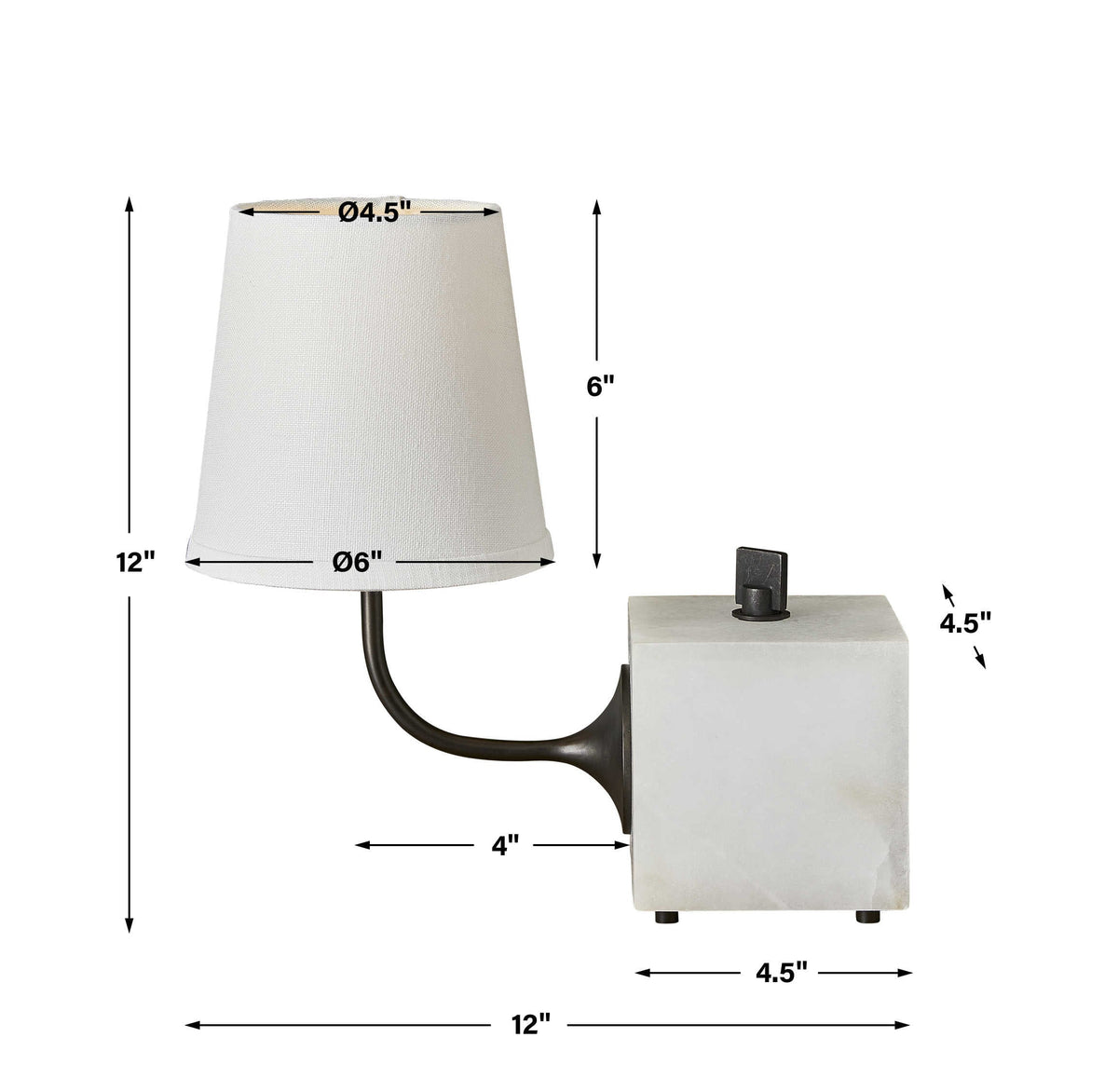 Blockhead Gooseneck Mini Lamp - Bronze