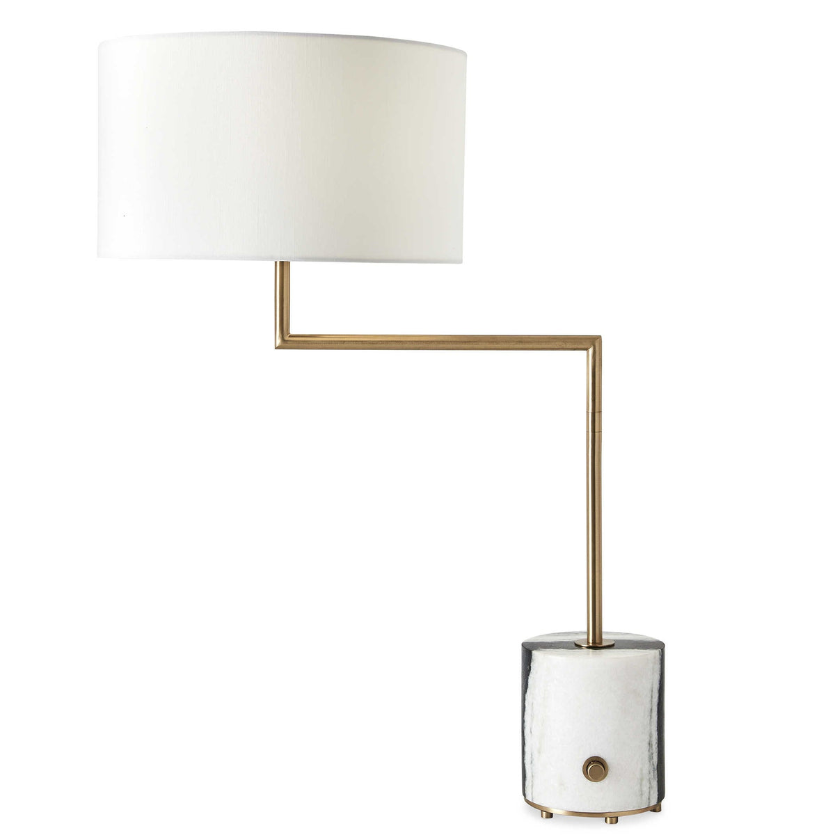 Pivot Table Lamp - Panda Marble/Brass
