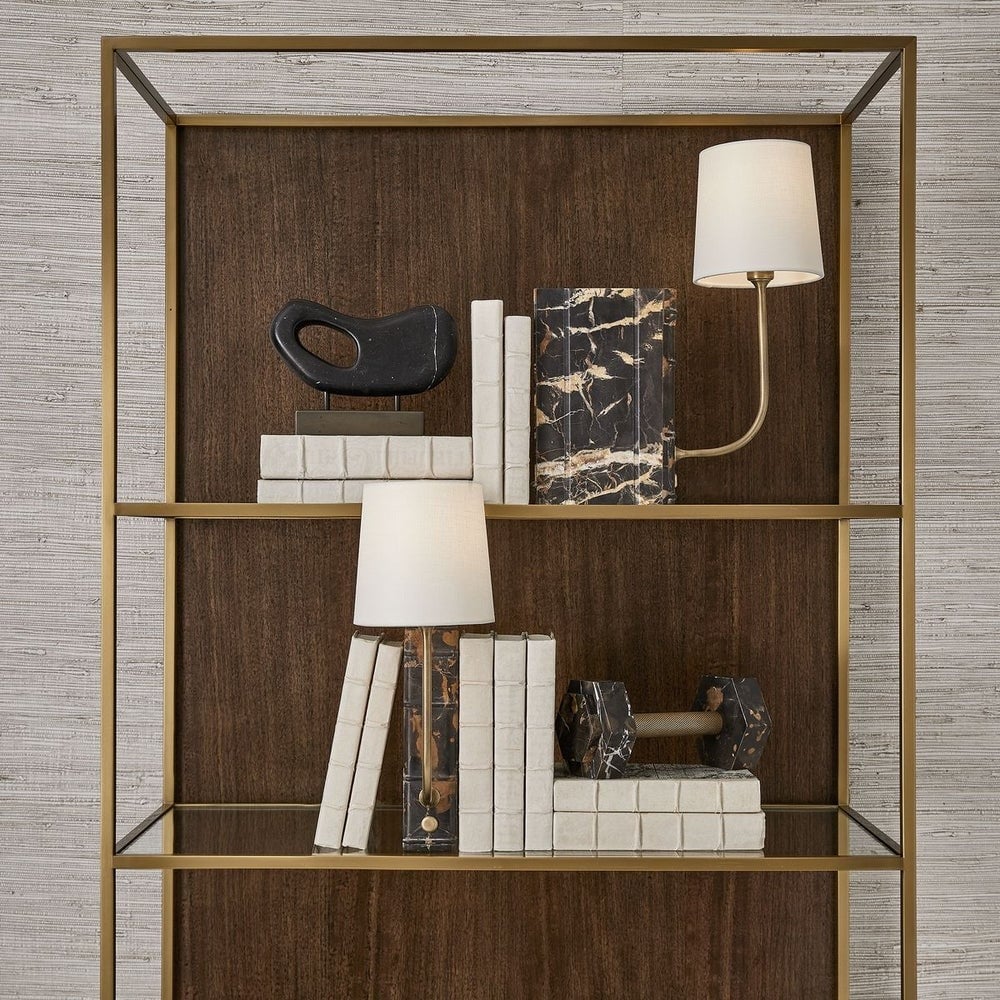 Book Mini Lamp in Michelangelo Marble