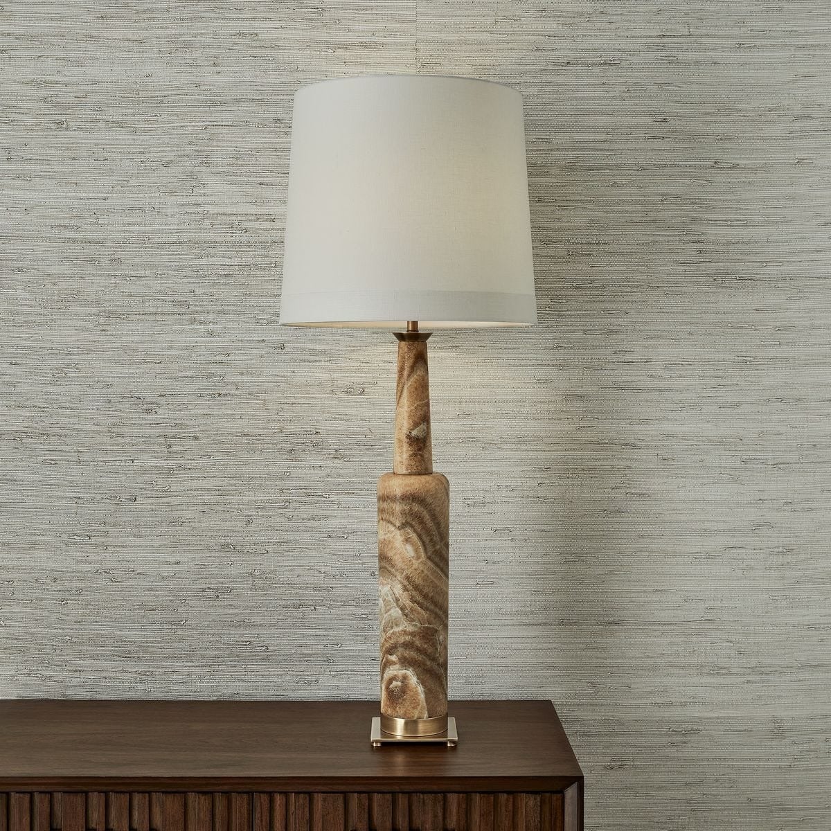 Statuesque Table Lamp - Latte Onyx