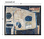 Blue Tableau Framed Canvas
