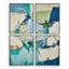 Cool Outlook Framed Canvases Set of 4