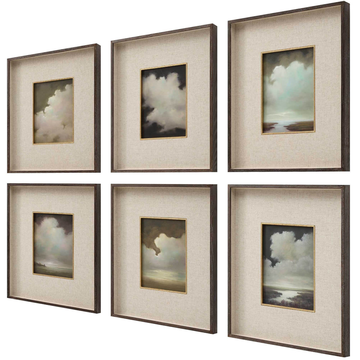 Autumn Cumulation Framed Canvases - Set of 6
