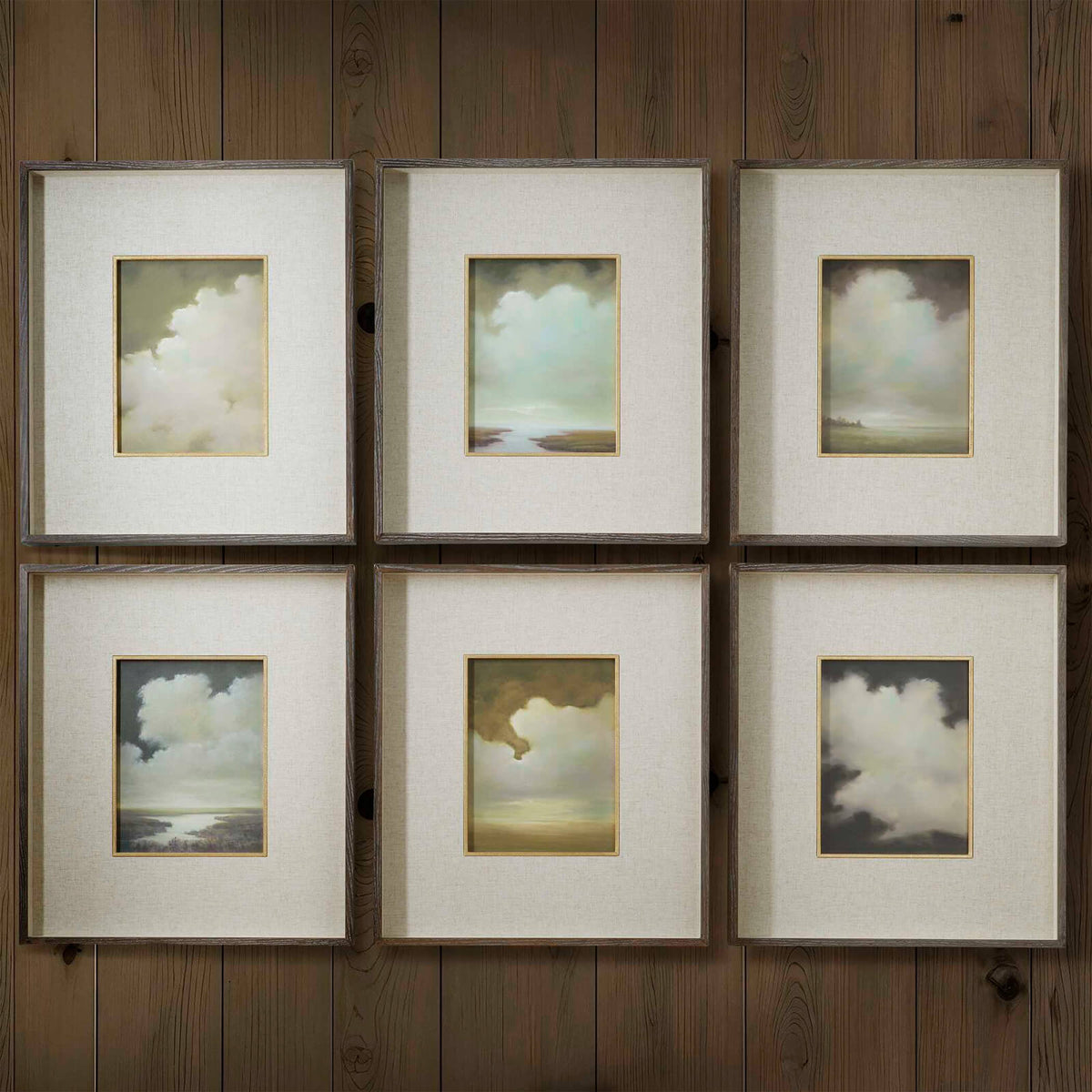 Autumn Cumulation Framed Canvases - Set of 6