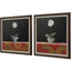Chinoiserie Stems Framed Canvases - Set of 2