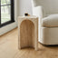 Basilica Accent Table in Beige Travertine