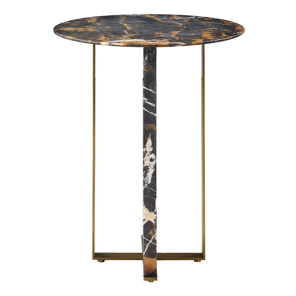 Joist Accent Table in Michelangelo Marble