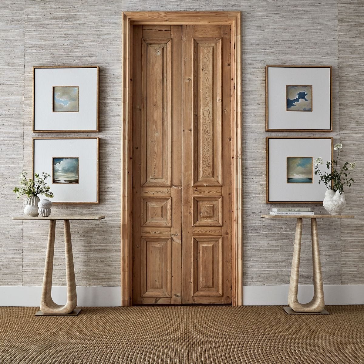 About Turn Console Table in Travertine