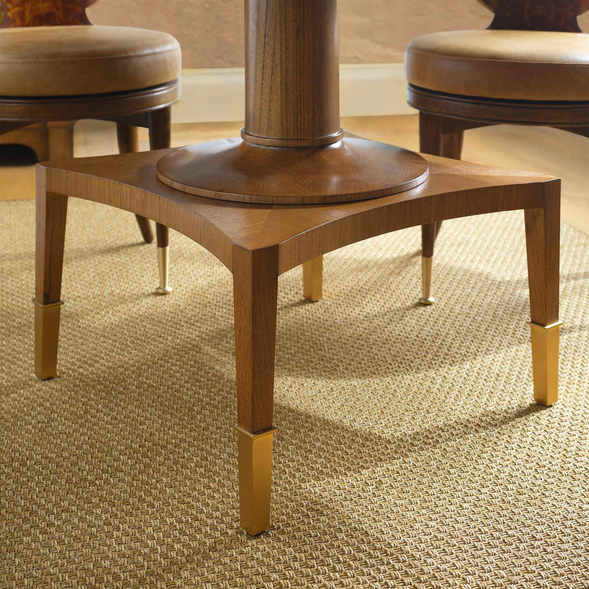 Put You On A Pedestal Game Table in Golden Brown