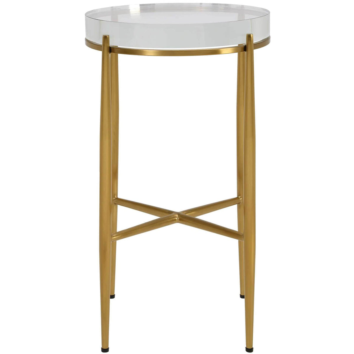 Crystal Clear Round Accent Table