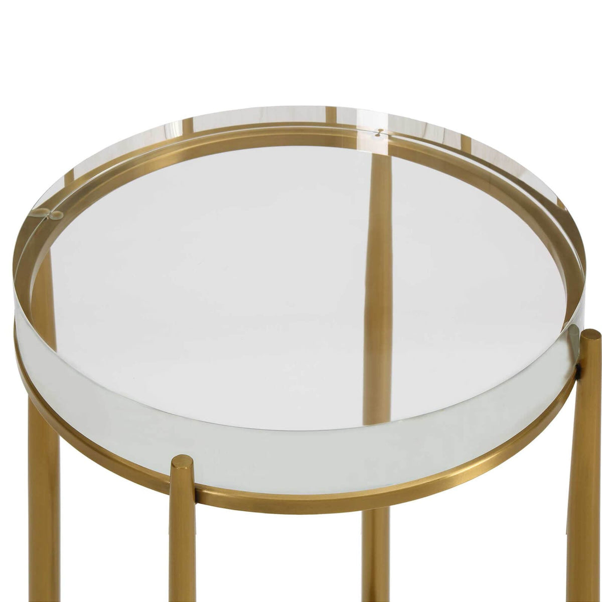 Crystal Clear Round Accent Table