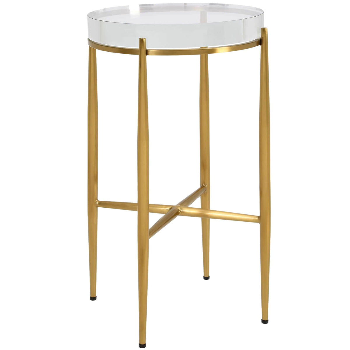 Crystal Clear Round Accent Table