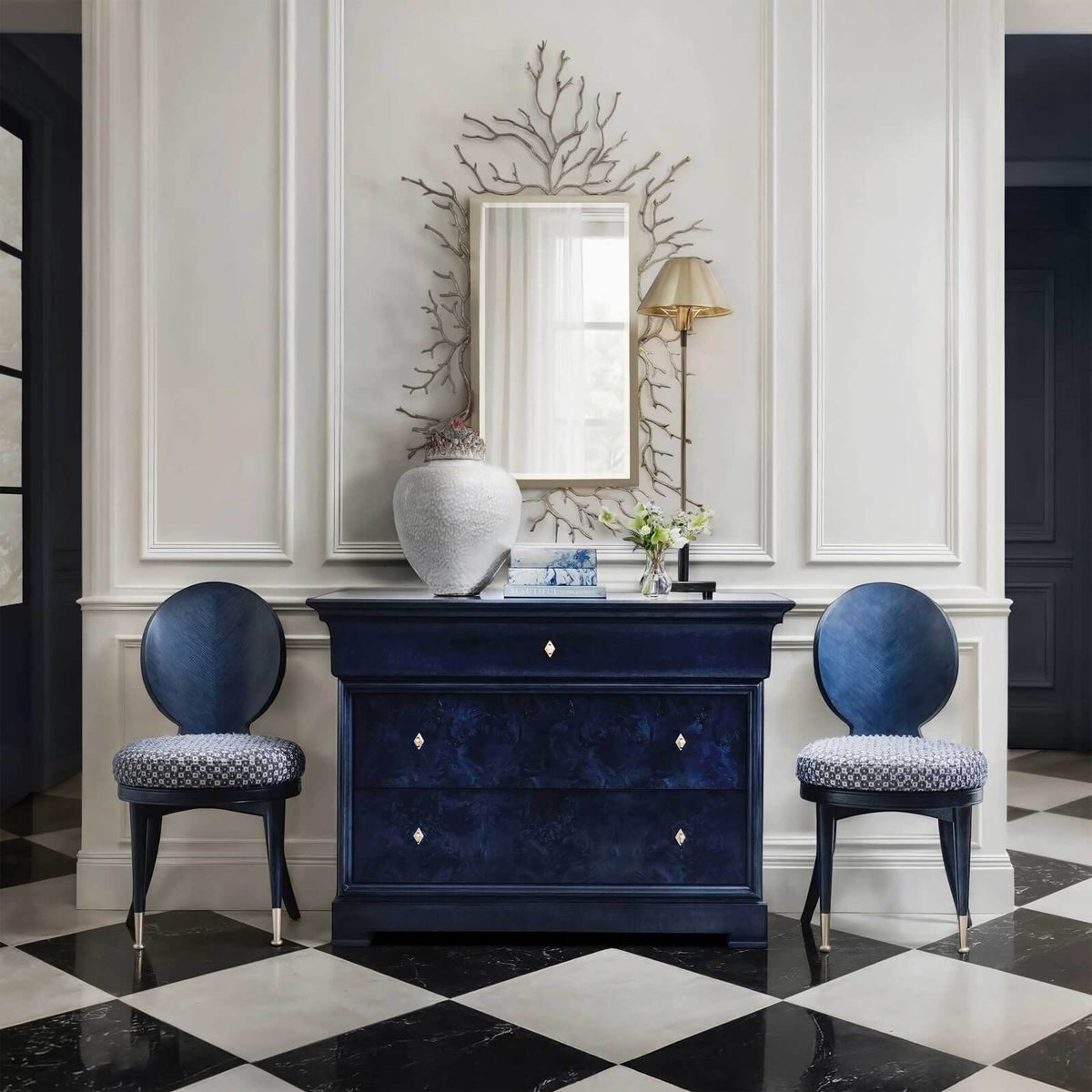 Louis Philippe Chest of Drawers in True Blue