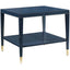 Marquetry Side Table in True Blue