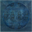 Marquetry Side Table in True Blue